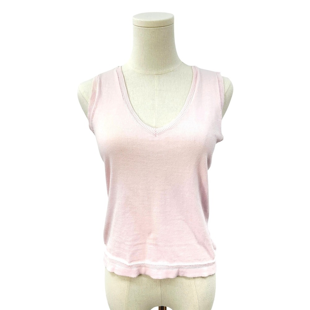 Pink Sleeveless Knit Vest Top Small‎ Preppy Academia Layering Softgirl Fairy